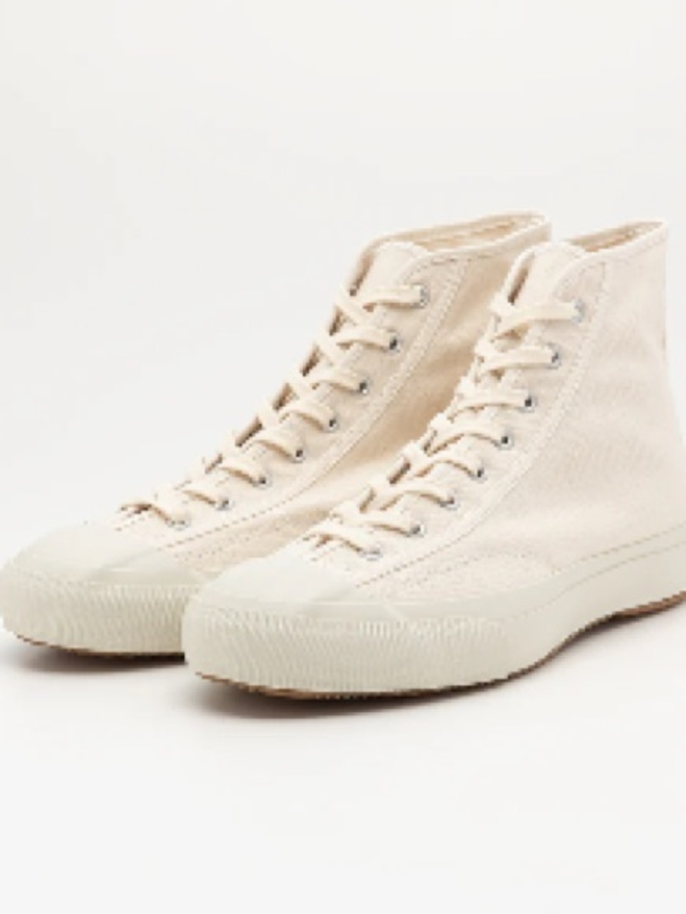 Moonstar High-Top Canvas Sneakers in White NWOB 37